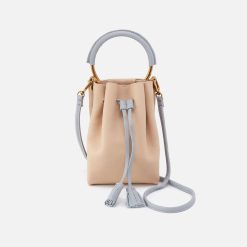Eden Phone Crossbody In Pebbled Leather - Linen