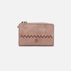 Jill Card Case In Buffed Leather - Hazel