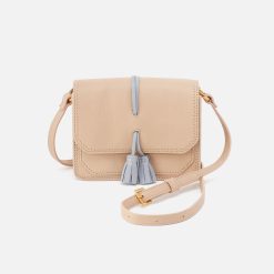 Eden Small Crossbody In Pebbled Leather - Linen