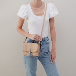 Alternative view of Eden Small Crossbody In Pebbled Leather - Linen