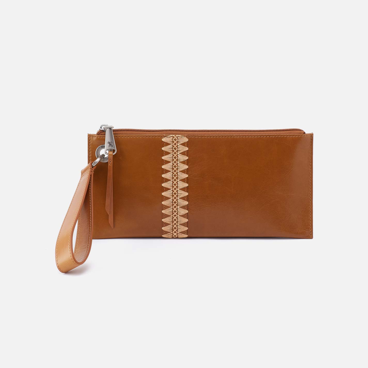 Vida Wristlet in Polished Leather - Truffle