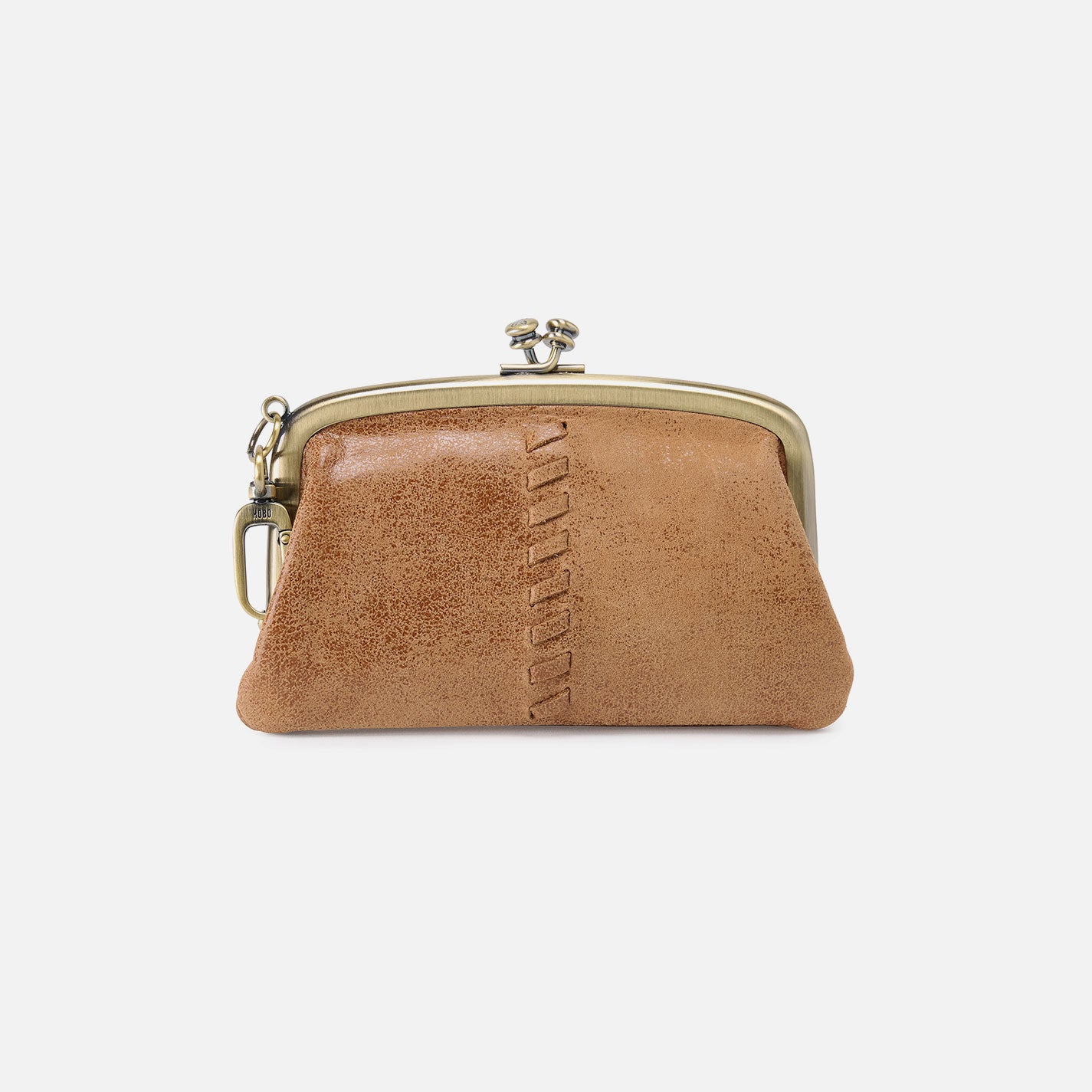 Cheer Frame Pouch In Buffed Leather - Whiskey