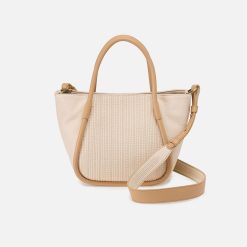 Margot Satchel In Pebbled Leather - Cream