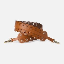 Tabby Long Strap In Smooth Leather - Truffle