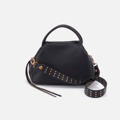 Darling Small Satchel in Pebbled Leather - Black