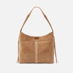 Romy Hobo in Buffed Leather - Whiskey