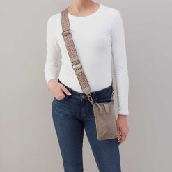 Alternative view of Cass Phone Crossbody in Nubuck Leather - Golden Granite