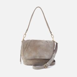 Harley Convertible Shoulder in Nubuck Leather - Golden Granite