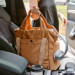 Alternative view of PLACES TO GO Tote in CaRefiber recycled nylon - Dune