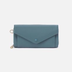 Goldie Large Wallet in Pebbled Leather - Agave Leaf