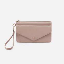 Goldie Wristlet in Pebbled Leather - Warm Adobe