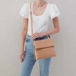 Alternative view of Draft Crossbody In Pebbled Leather - Porcini