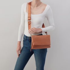 Alternative view of Grant Crossbody In Pebbled Leather - Butterscotch