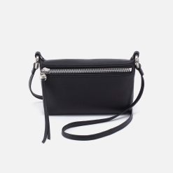 Run About Crossbody in Pebbled Leather - Black