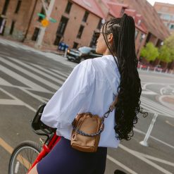 Alternative view of QUICK CINCH CROSSBODY in CaRefiber recycled nylon - Dune