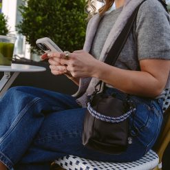 Alternative view of QUICK CINCH CROSSBODY in CaRefiber recycled nylon - Jet