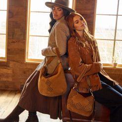 Alternative view of Harley Convertible Shoulder in Suede Leather - Oak Barrel