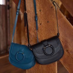 Alternative view of Kiva Small Crossbody in Pebbled Leather - Black