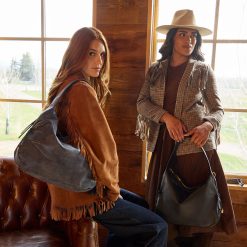 Alternative view of Kori Hobo in Buffed Leather - Indigo Sky