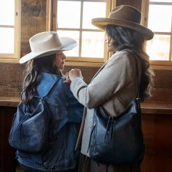 Alternative view of Merrin Convertible Backpack in Buffed Leather - Indigo Sky