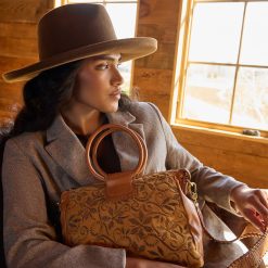 Alternative view of Sheila Medium Satchel in Hair-On Leather - Harvest Wheat Hair-On