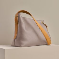 Rayna Shoulder Bag in Double-Faced Leather - Warm Adobe