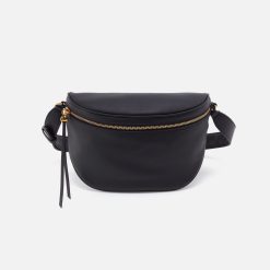 Juno Belt Bag in Smooth Leather - Black