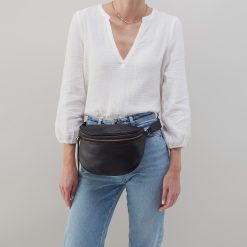 Alternative view of Juno Belt Bag in Smooth Leather - Black