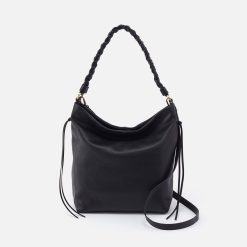 Lindley Hobo In Smooth Leather - Black