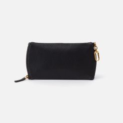 Spark Double Eyeglass Case in Pebbled Leather - Black