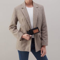 Alternative view of Carte Card Case in Pebbled Leather - Black