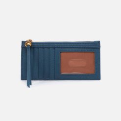 Carte Card Case in Pebbled Leather - Peacock Feather