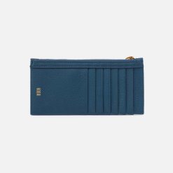 Alternative view of Carte Card Case in Pebbled Leather - Peacock Feather