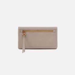 Lumen Continental Wallet in Pebbled Leather - Taupe