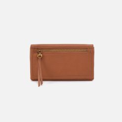 Lumen Continental Wallet in Pebbled Leather - Warm Honey