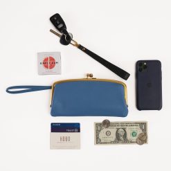 Alternative view of Cora Large Frame Wallet in Pebbled Leather - Taupe