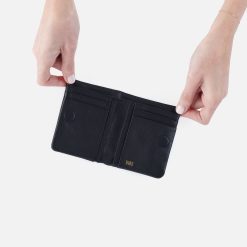 Alternative view of Lumen Mini Wallet in Pebbled Leather - Black