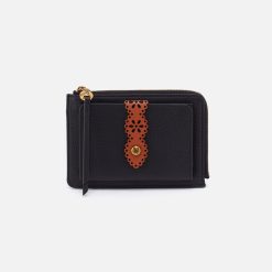 Tabby Zip Medium Wallet In Pebbled Leather - Black