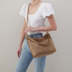 Alternative view of Pier Shoulder Bag in Pebbled Leather - Cedar Sagebrush