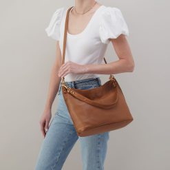 Alternative view of Pier Shoulder Bag in Pebbled Leather - Warm Honey