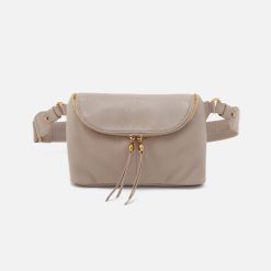 Fern Large Belt Bag in Pebbled Leather - Taupe