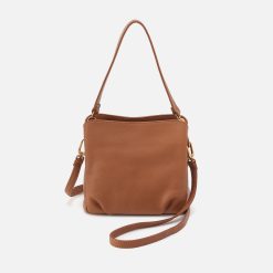 Starr Convertible Shoulder Bag in Pebbled Leather - Warm Honey