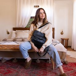 Alternative view of Harley Convertible Shoulder Bag in Pebbled Leather - Black