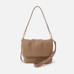 Harley Convertible Shoulder Bag in Pebbled Leather - Cedar Sagebrush