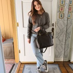 Alternative view of Harley Satchel In Pebbled Leather - Black