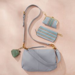 Alternative view of Advance Shoulder Bag In Pebbled Leather - Blue Pearl