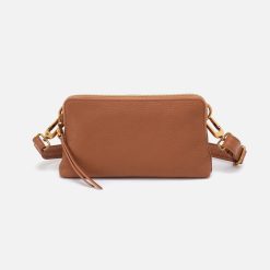 Fern Slim Belt Bag In Pebbled Leather - Warm Honey