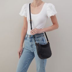 Alternative view of Lexi Crossbody in Pebbled Leather - Black