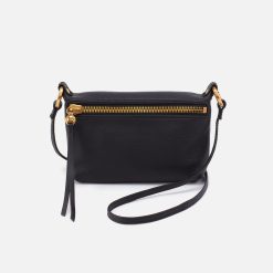 Run About Crossbody In Pebbled Leather - Black