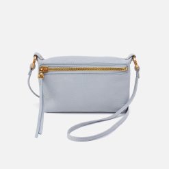 Run About Crossbody In Pebbled Leather - Blue Pearl